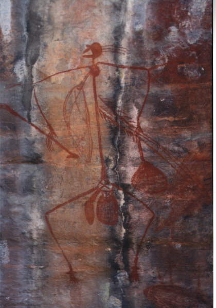 Aborigini-Zeichnung im Kakadu-Park