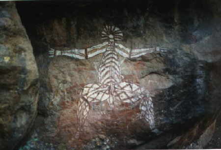 Aborigini-Zeichnung im Kakadu-Park