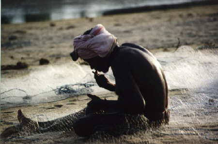 Fischer in Mahabalipuram