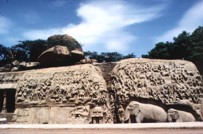 Groesstes Relief aus einem Granitblock in Mahabalipuram