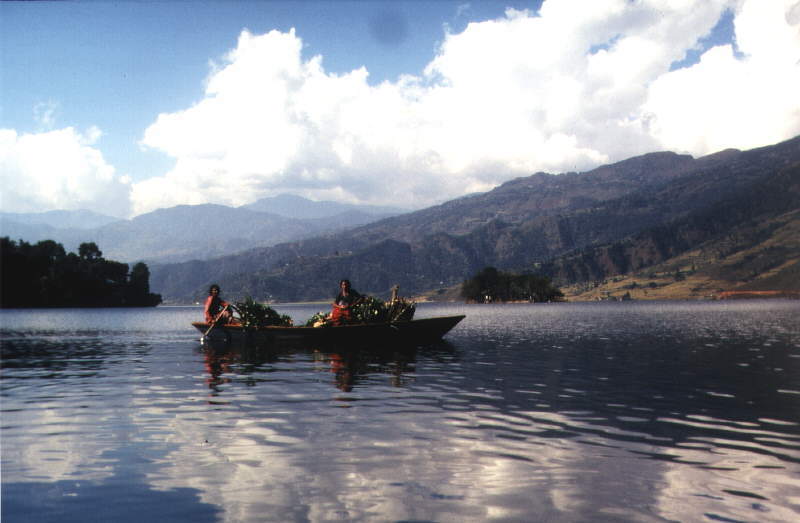 Marktboot auf Lake Pokhara