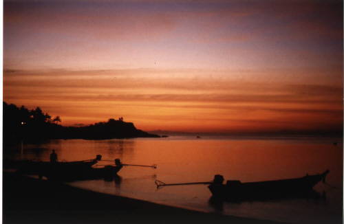 Normaler Sonnenuntergang auf Koh Tao