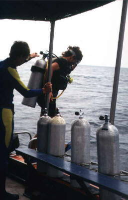 Carsten bei einem seiner ersten Tauchg&auml;nge auf Koh Tao