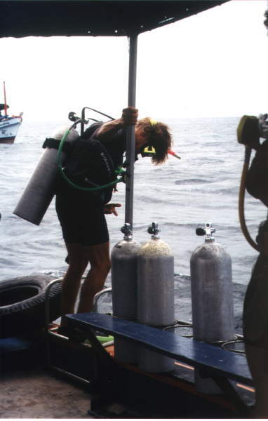 Ich bei einem meiner ersten Tauchg&auml;nge auf Koh Tao
