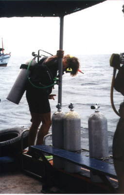 Ich bei einem meiner ersten Tauchg&auml;nge auf Koh Tao